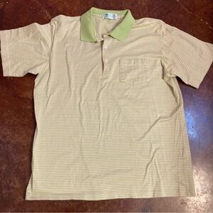 Mens Vintage A Perfect Day in Paradise Striped Polo